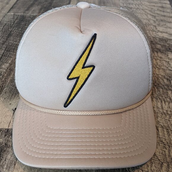 Aviator Nation Vintage Bolt Trucker Hat Cream - Picture 1 of 7